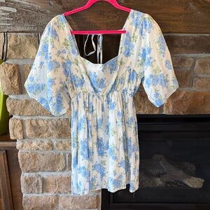 Mable Puff Sleeve Floral Mini Dress